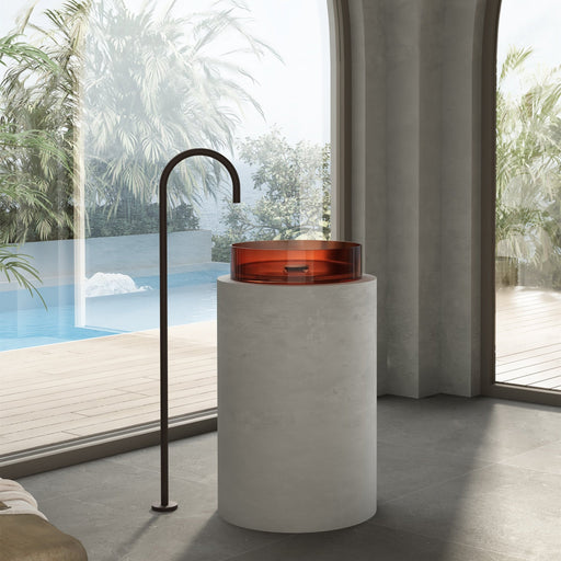 Cassa Design Wow Round Translucency Resin Stone Basin - Ideal Bathroom CentreSBR3636MBMorion Black