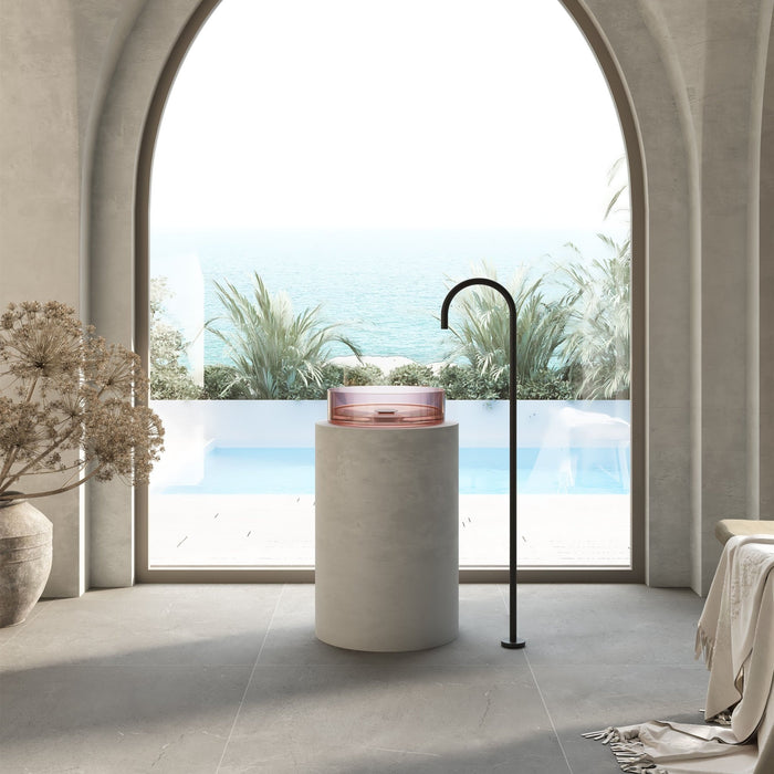 Cassa Design Wow Round Translucency Resin Stone Basin - Ideal Bathroom CentreSBR3636FPFaint Pink
