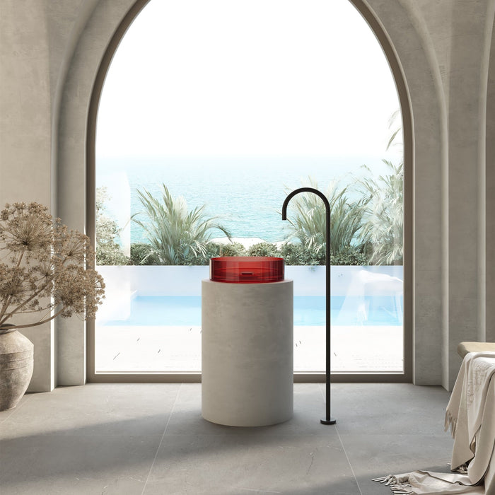 Cassa Design Wow Round Translucency Resin Stone Basin - Ideal Bathroom CentreSBR3636VRVivid Red