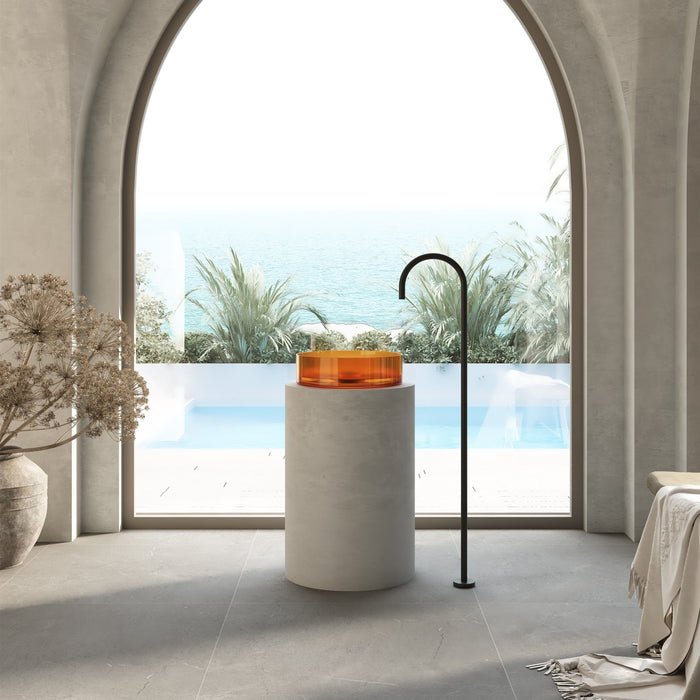 Cassa Design Wow Round Translucency Resin Stone Basin - Ideal Bathroom CentreSBR3636BGGolden Beige