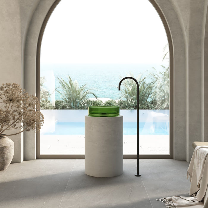 Cassa Design Wow Round Translucency Resin Stone Basin - Ideal Bathroom CentreSBR3636EGEmerald Green