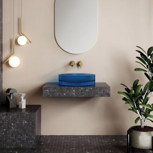 Cassa Design Wow V-Groove Translucency Resin Stone Basin - Ideal Bathroom CentreVG363610SBSky Blue