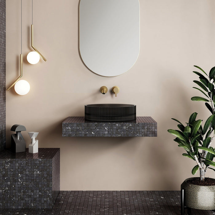 Cassa Design Wow V-Groove Translucency Resin Stone Basin - Ideal Bathroom CentreVG363610MBMorion Black
