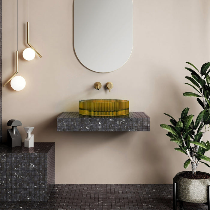 Cassa Design Wow V-Groove Translucency Resin Stone Basin - Ideal Bathroom CentreVG363610OYOpal Yellow