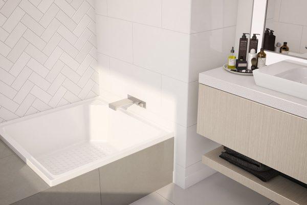 Decina Bella 910 Inset Shower Bath - Ideal Bathroom CentreBE895W