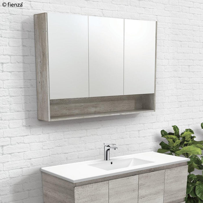 Fienza 1200 Mirror Cabinet with Display Shelf - Ideal Bathroom CentrePSC1200SBSatin Black