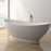 Fienza Antonia 1550 Matte White Stone Freestanding Bath - Ideal Bathroom CentreST19With Overflow