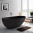 Fienza Bahama 1685 Matte Black Stone Freestanding Bath - Ideal Bathroom CentreST03-MB