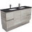 Fienza Edge Industrial 1500mm Vanity With Undermounted Stone Top - Ideal Bathroom CentreSB150XKDFreestandingBlack SparkleDouble Bowl