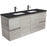 Fienza Edge Industrial 1500mm Vanity With Undermounted Stone Top - Ideal Bathroom CentreSB150XDWall HungBlack SparkleDouble Bowl