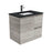 Fienza Edge Industrial 750mm Vanity With Undermounted Stone Top - Ideal Bathroom CentreSB75XRWall HungRight Hand DrawersBlack Sparkle