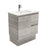 Fienza Edge Industrial 750mm Vanity With Undermounted Stone Top - Ideal Bathroom CentreSC75XKRFreestandingRight Hand DrawersCrystal Pure