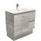 Fienza Edge Industrial 900mm Vanity With Undermounted Stone Top - Ideal Bathroom CentreSC90XKRFreestandingRight Hand DrawersCrystal Pure