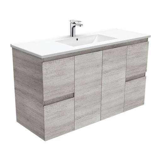 Fienza Edge Industrial Grey 1200mm Vanity With Ceramic Top - Ideal Bathroom CentreTCL120XWall Hung