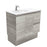 Fienza Edge Industrial Grey 900mm Vanity With Ceramic Top - Ideal Bathroom CentreTCL90LXKFreestandingRight Hand SideLeft Hand Basin
