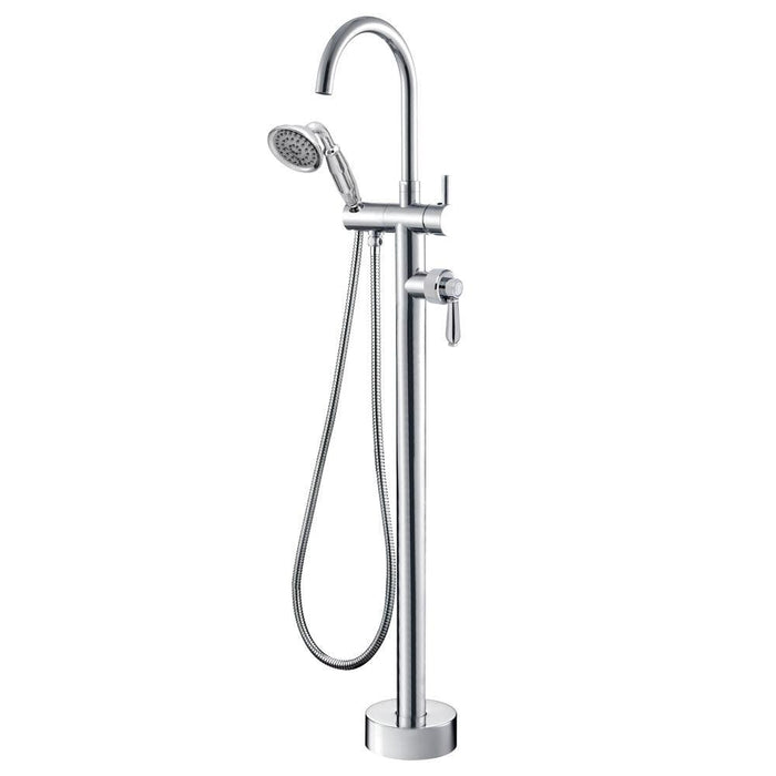 Fienza ELEANOR Floor Mixer & Shower with Metal Handle - Ideal Bathroom Centre202113CCChrome
