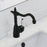 Fienza ELEANOR Shepherds Crook Basin Mixer with Porcelain Handle - Ideal Bathroom Centre202103BKMatte Black