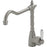 Fienza ELEANOR Shepherds Crook Sink Mixer With Porcelain Handle - Ideal Bathroom Centre202105BNBrushed Nickel