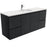 Fienza Finger Pull Matte Black 1500mm Vanity With Undermounted Stone Top - Ideal Bathroom CentreSI150ZBSWall HungBianco MarbleSingle Centre Bowl