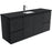 Fienza Finger Pull Matte Black 1500mm Vanity With Undermounted Stone Top - Ideal Bathroom CentreSB150ZBSWall HungBlack SparkleSingle Centre Bowl