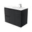 Fienza Finger Pull Matte Black 900mm Vanity With Ceramic Top - Ideal Bathroom CentreTCL90RZBWall HungLeft Hand SideRight Hand Basin