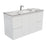 Fienza Finger Pull Matte White 1200mm Vanity With Undermounted Stone Top - Ideal Bathroom CentreSM120ZWall HungCalacatta Marble