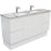 Fienza Finger Pull Matte White 1500mm Vanity With Undermounted Stone Top - Ideal Bathroom CentreSM150ZKDFreestandingCalacatta MarbleDouble Bowl