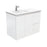 Fienza Finger Pull Matte White 900mm Vanity With Ceramic Top - Ideal Bathroom CentreTCL90LZWall HungRight Hand SideLeft Hand Basin