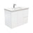 Fienza Finger Pull Matte White 900mm Vanity With Undermounted Stone Top - Ideal Bathroom CentreSC90ZRWall HungRight Hand DrawersCrystal Pure