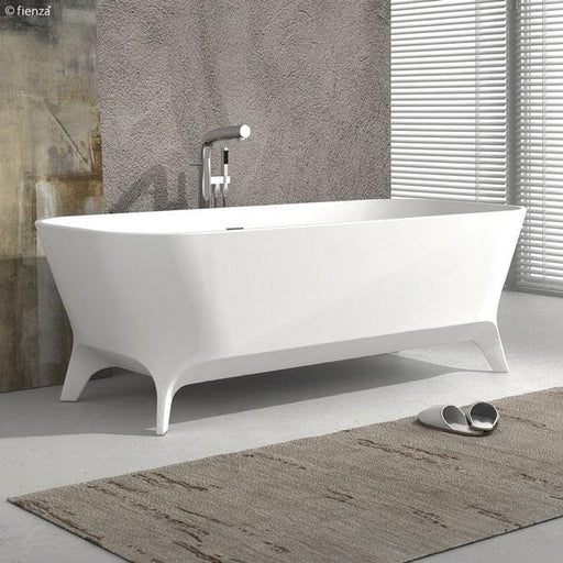 Fienza Hampton 1600 Matte White Stone Freestanding Bath - Ideal Bathroom CentreST17