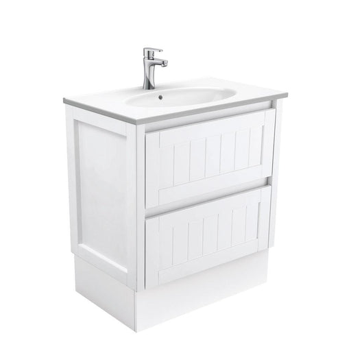 Fienza Hampton 750mm Vanity With Ceramic Top - Ideal Bathroom CentreTCL75TWall Hung1 Tap HoleDolce Ceramic Top
