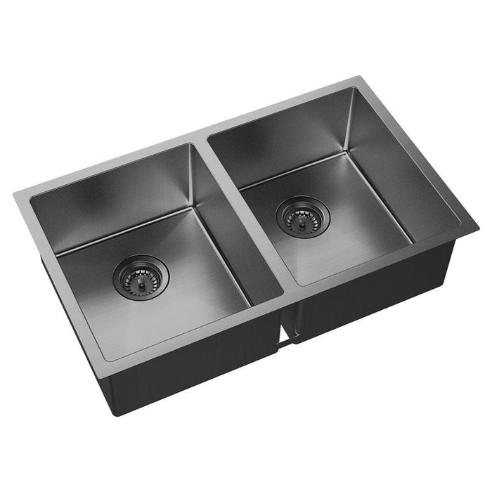 Fienza Hana 27L/27L Double Kitchen Sink - Ideal Bathroom Centre68403CMCarbon Grey