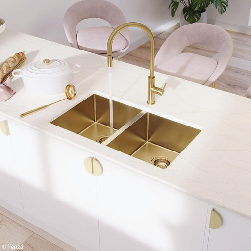 Fienza Hana 27L/27L Double Kitchen Sink - Ideal Bathroom Centre68403Stainless Steel