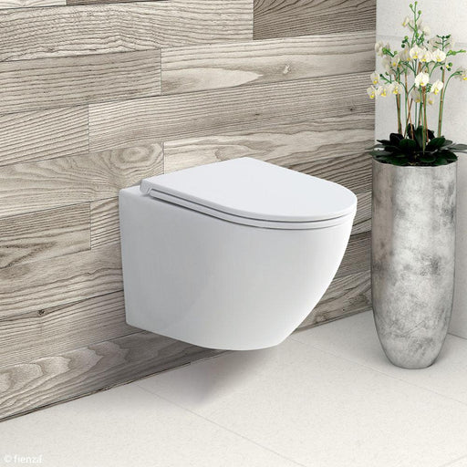 Fienza Koko Concealed Wall Hung Toilet Suite - Ideal Bathroom CentreK002376-RTGloss WhiteR & TIn-Wall Cistern