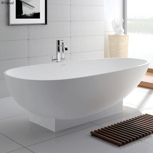 Fienza Lagoona 1810 Matte White Stone Freestanding Bath - Ideal Bathroom CentreST04