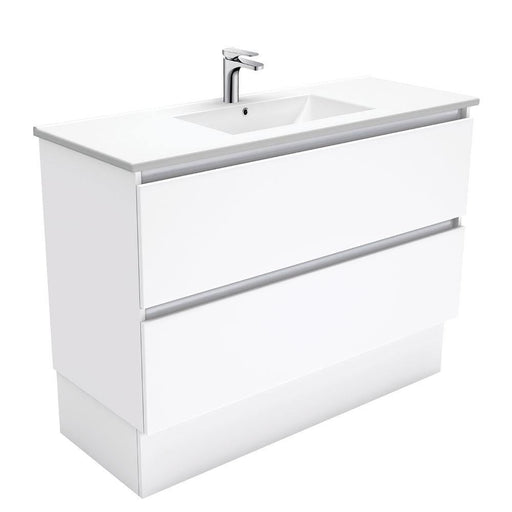 Fienza Quest 1200mm Vanity With Ceramic Top - Ideal Bathroom CentreTCL120QKFreestanding1 Tap Hole