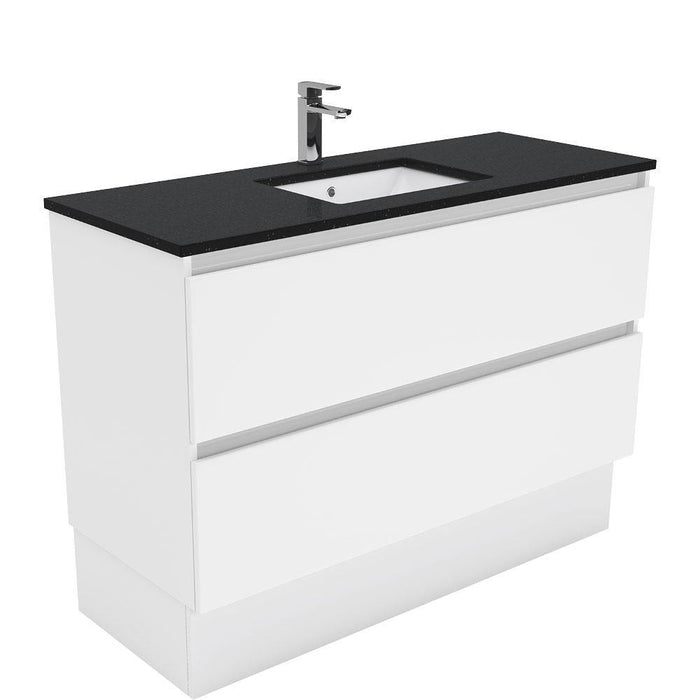 Fienza Quest 1200mm Vanity With Undermounted Stone Top - Ideal Bathroom CentreSB120QKFreestandingBlack Sparkle