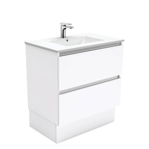 Fienza Quest 750mm Vanity With Ceramic Top - Ideal Bathroom CentreTCL75QKFreestanding1 Tap Hole