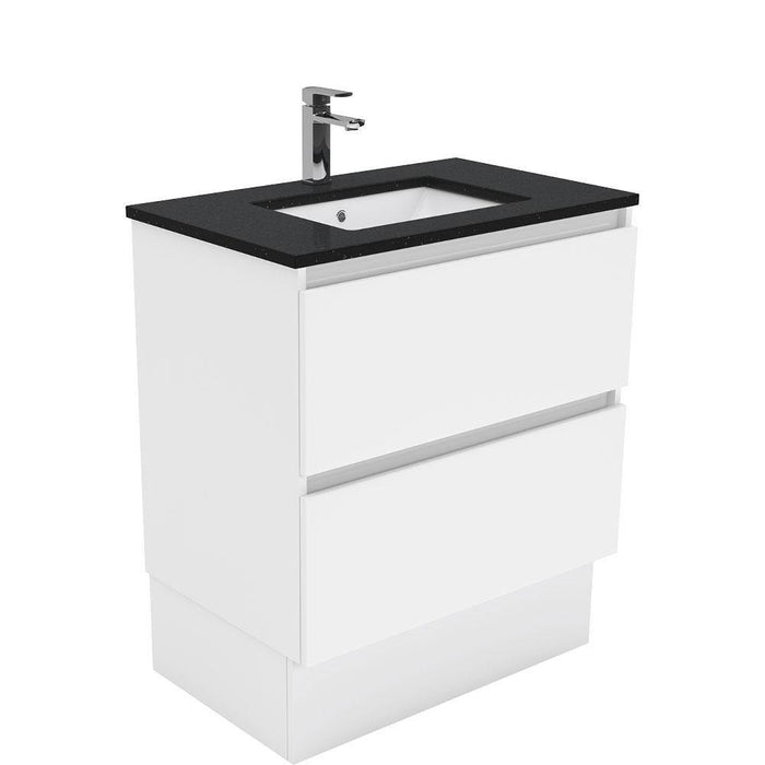 Fienza Quest 750mm Vanity With Undermounted Stone Top - Ideal Bathroom CentreSB75QKFreestandingBlack Sparkle