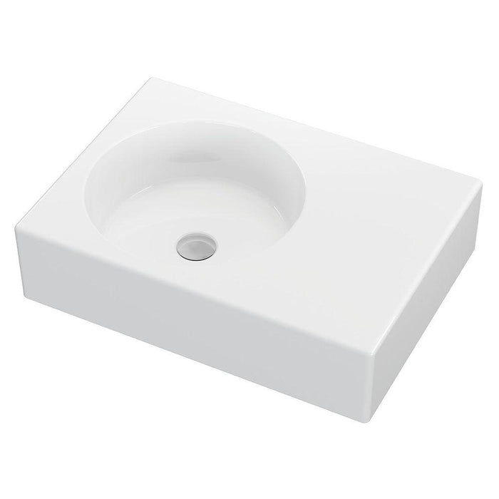 Fienza Reba Left Bowl Wall Basin - Ideal Bathroom CentreRB039LNo Tap Hole