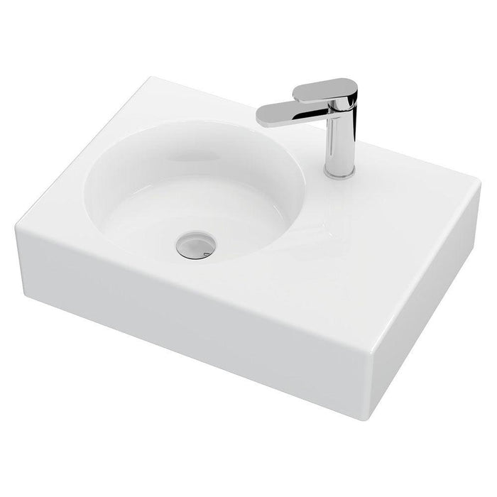 Fienza Reba Left Bowl Wall Basin - Ideal Bathroom CentreRB039L-11 Tap Hole