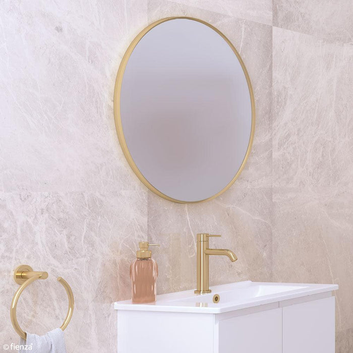 Fienza Reba Round Metal Framed Mirror - Ideal Bathroom CentreFMR80UBUrbane Brass800mm