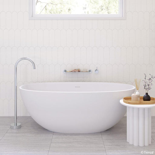 Fienza Sasso Matte White Stone Bath - Ideal Bathroom CentreST28-15501550mm