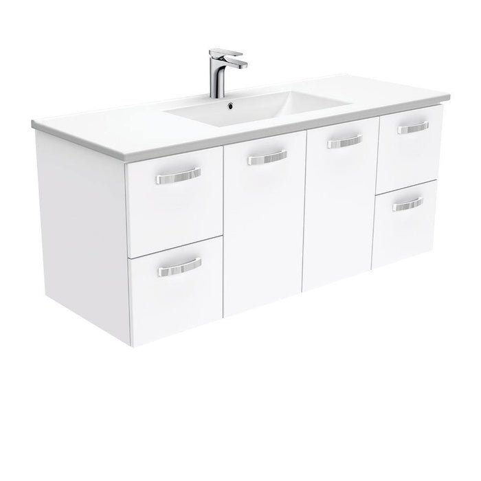 Fienza Unicab 1200mm Vanity With Ceramic Top - Ideal Bathroom CentreTCL120NWWall Hung