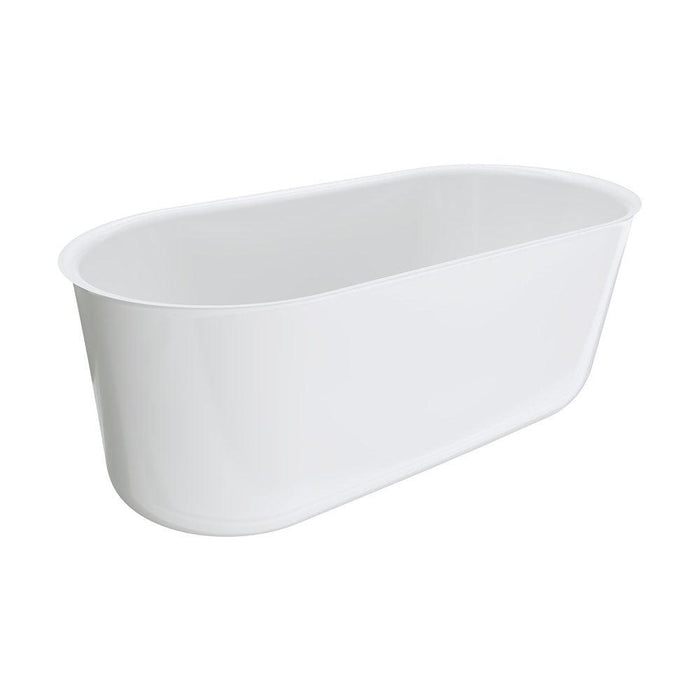 Fienza Windsor 1500/ 1700 Freestanding Acrylic Bath - Ideal Bathroom CentreFR72-1700B1700mmMatte Black With Gloss White interior