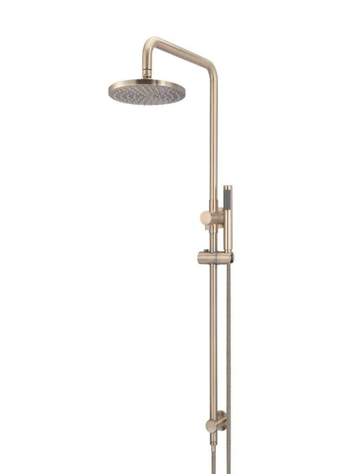 Meir Round Combination Shower Rail, 200mm Rose, Single Function Hand Shower - Ideal Bathroom CentreMZ0704-R-CHChampagne
