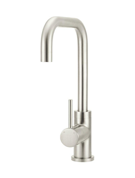 Meir Round Kitchen Mixer Tap Curved - Ideal Bathroom CentreMK02-PVDBNBrushed Nickel