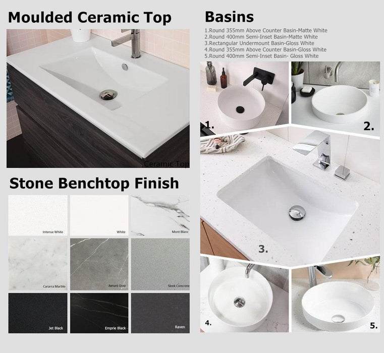 MILANO Federation 750mm Freestanding Vanity - Ideal Bathroom CentreFEDE753Ceramic Top