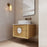 Milano Flow All-Drawer Wall Hung Vanity Natural Oak - Ideal Bathroom CentreFL600N-ALLDRAWER600mmCentre Bowl