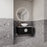 Milano Flow Wall Hung Vanity Black Oak - Ideal Bathroom CentreFL750B750mmCentre Bowl